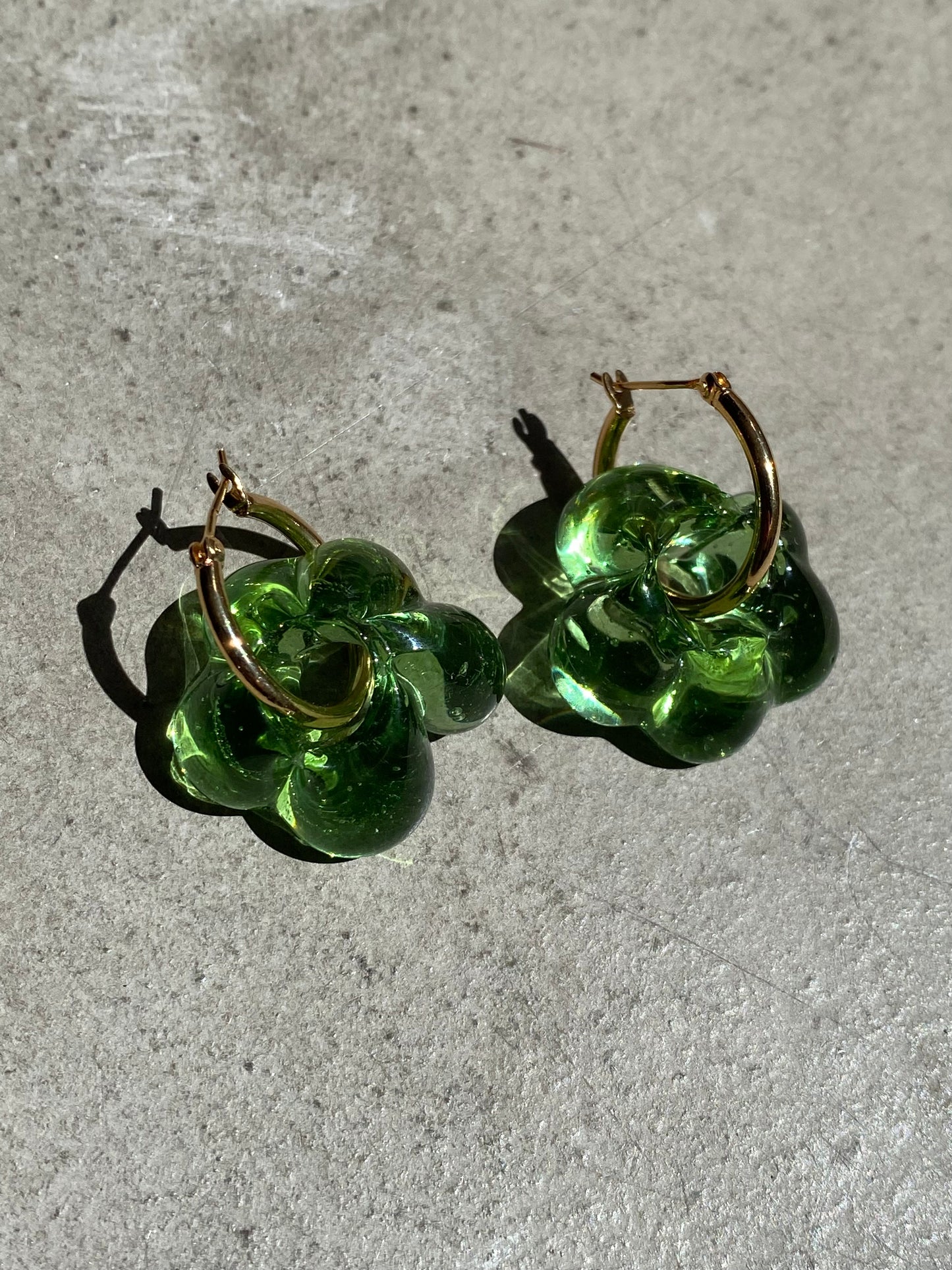 Fleur earrings - Pale Green