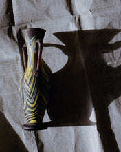 画像をギャラリービューアに読み込む, Phoenician glass vase - black, yellow and blue.
